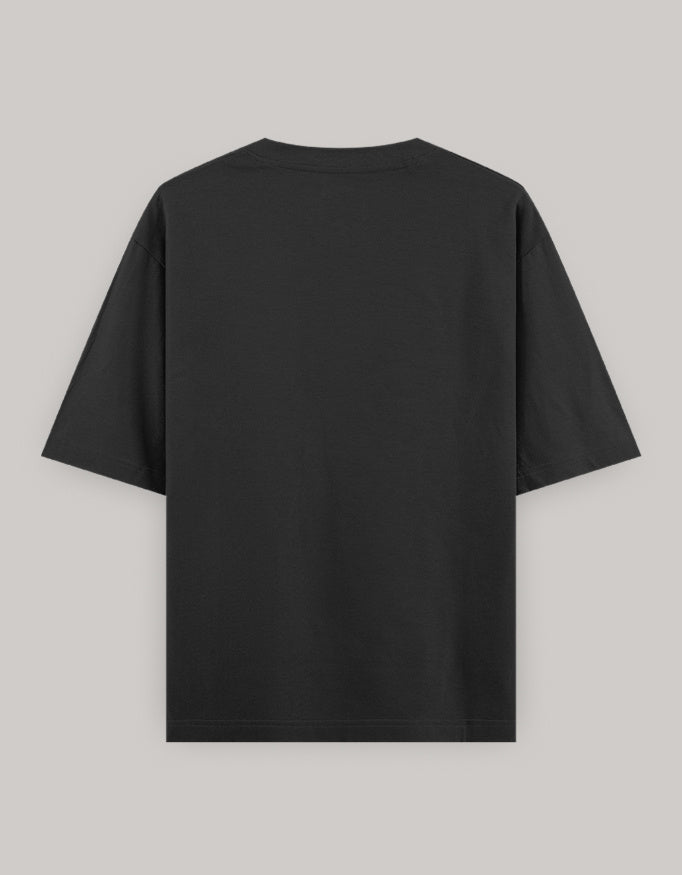 Golden Soul Oversized Women’s T-Shirt t-shirt oversized fit cotton fabric heavyweight fabric printed design detail view by HAViT Apparel
