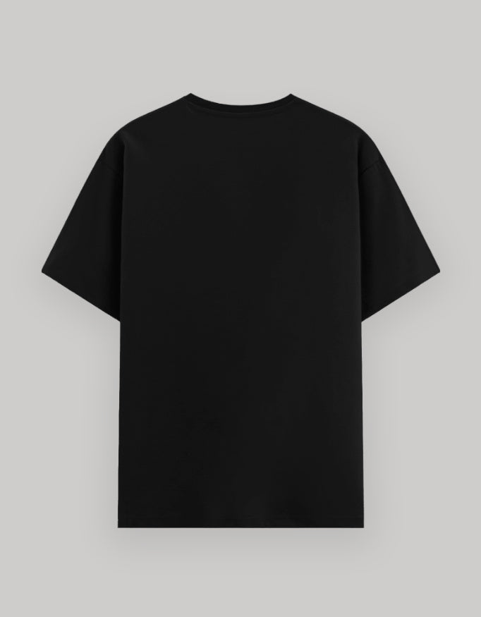Never Give Up Basic Tee cotton fabric detail view by HAViT Apparel