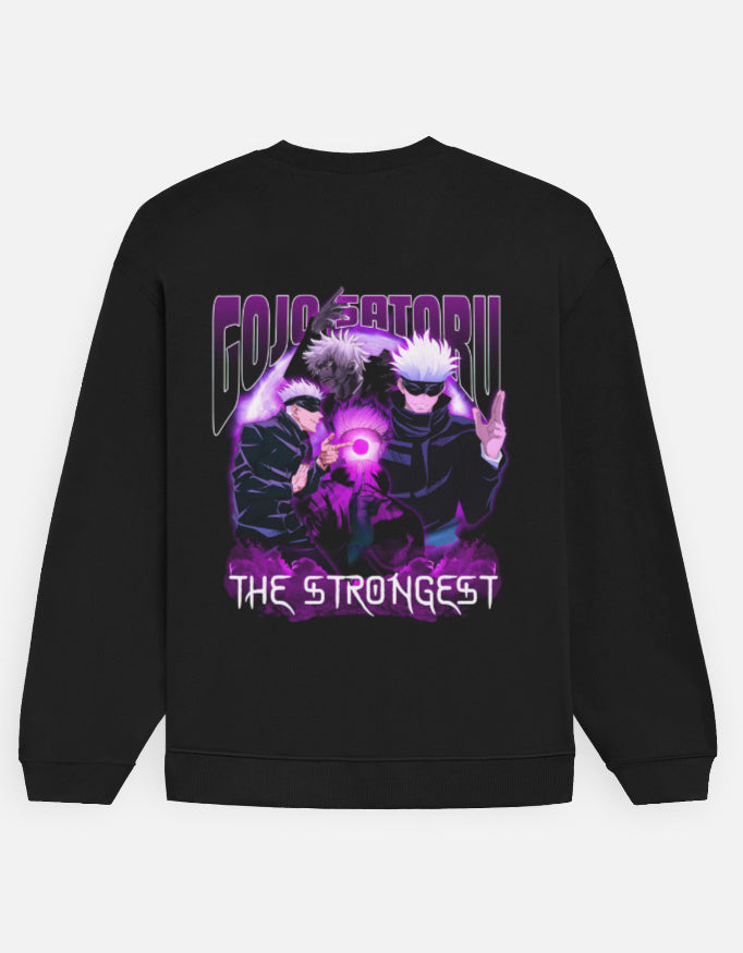 Anime Oversized Sweatshirt oversized fit cotton fabric heavyweight fabric detail view by HAViT Apparel