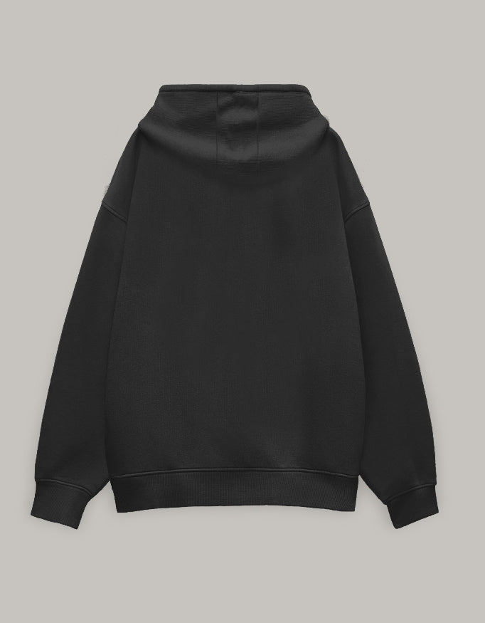 HAViT Crest Oversized Hoodie hoodie oversized fit cotton fabric heavyweight fabric detail view by HAViT Apparel