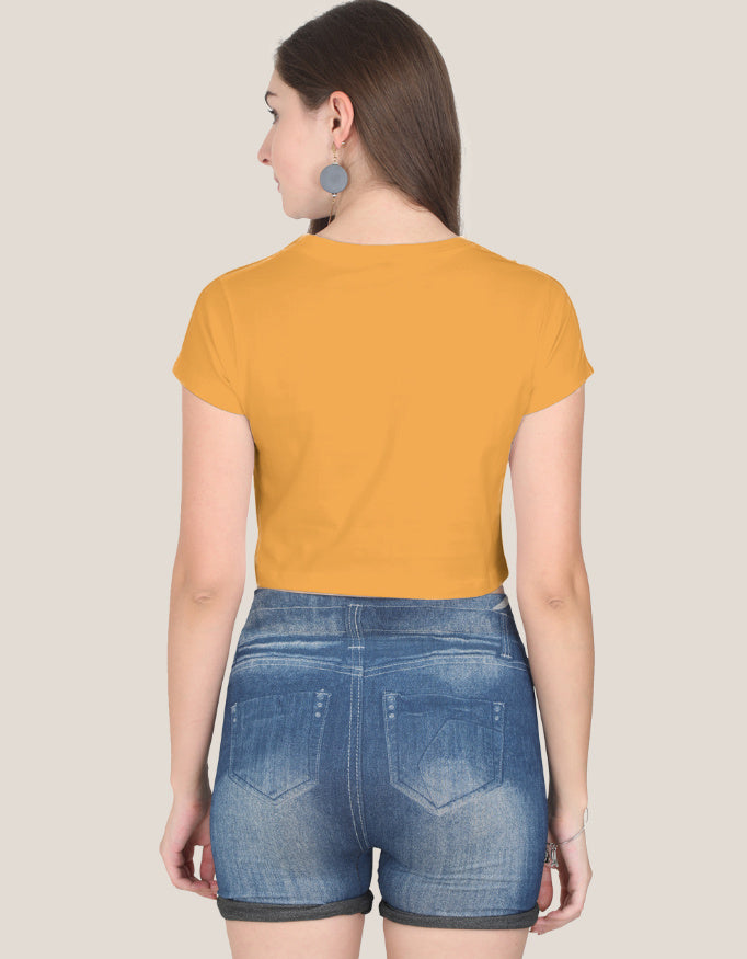 Crop Top cotton fabric heavyweight fabric detail view by HAViT Apparel