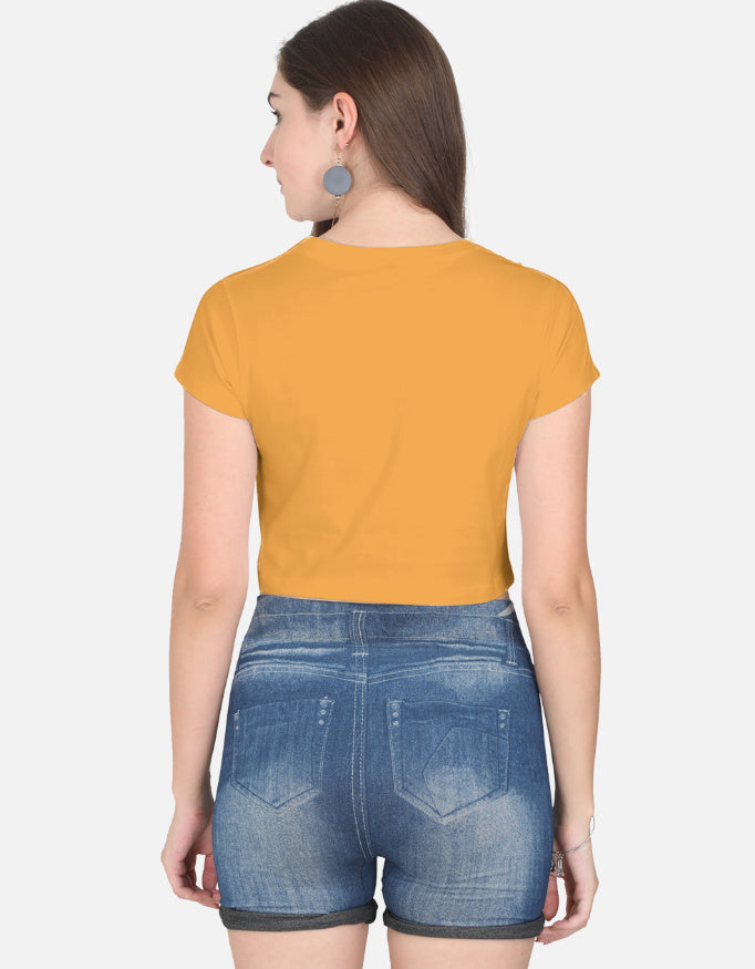 Bloom Slow Crop Top cotton fabric heavyweight fabric detail view by HAViT Apparel