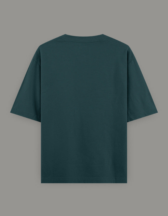 Bold Beast Mode Classic Oversize tee t-shirt oversized fit printed design detail view by HAViT Apparel