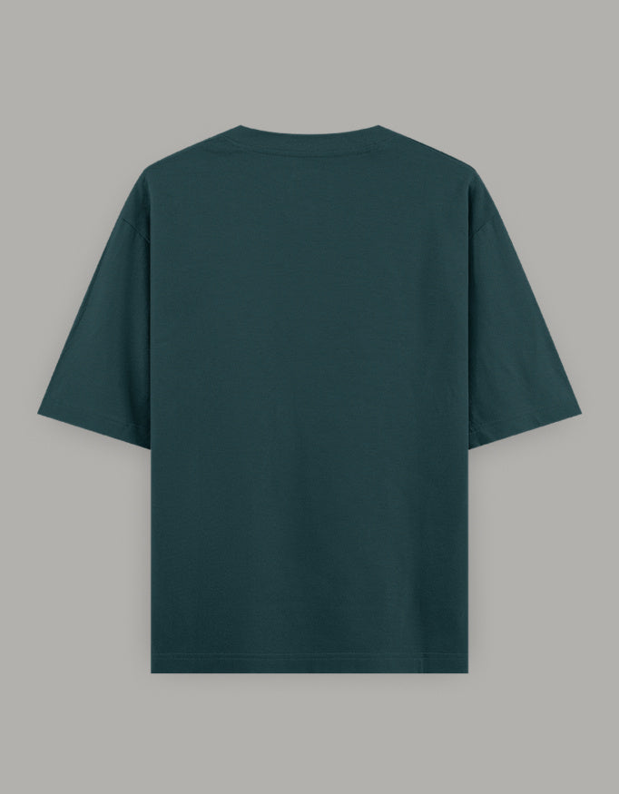 Silent Grind Oversized Tee t-shirt oversized fit graphic print detail view by HAViT Apparel