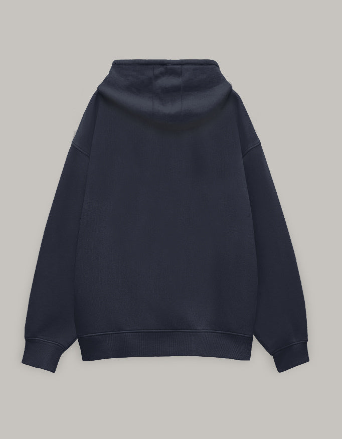 HAViT Crest Oversized Hoodie hoodie oversized fit cotton fabric heavyweight fabric detail view by HAViT Apparel