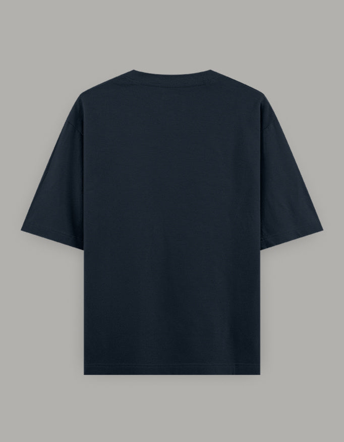 Silent Grind Oversized Tee t-shirt oversized fit graphic print detail view by HAViT Apparel
