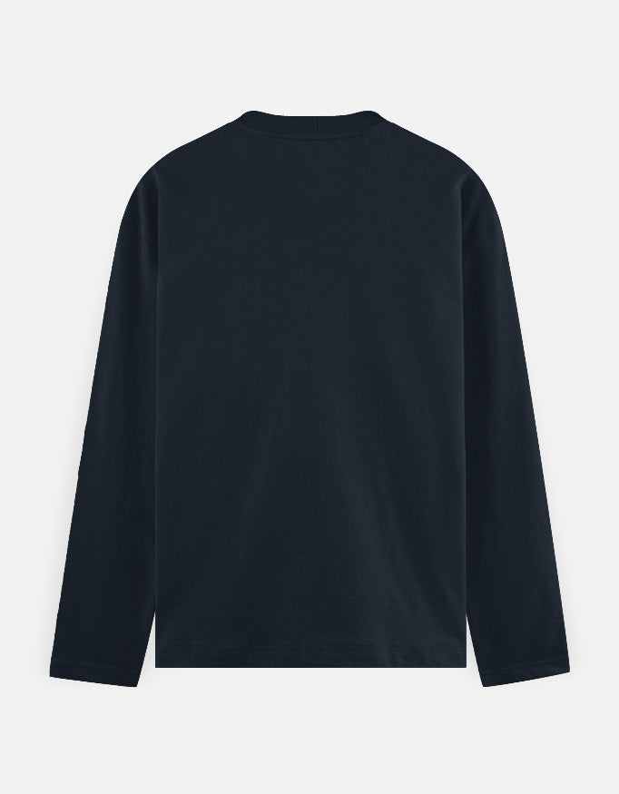 Men's Full Sleeve T-Shirt regular fit cotton fabric heavyweight fabric detail view by HAViT Apparel