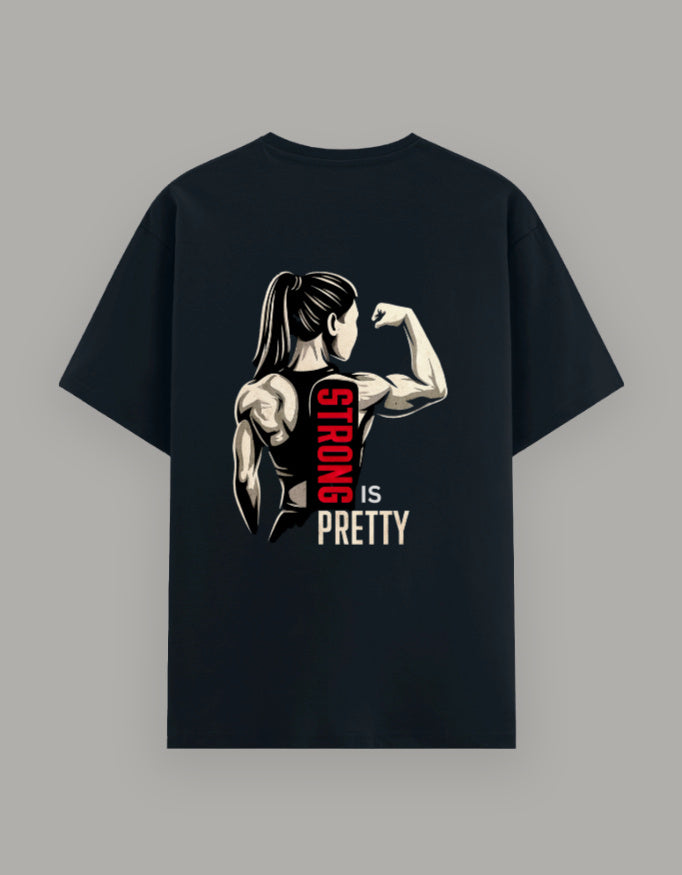 Pretty Strong Basic Tee t-shirt cotton fabric detail view by HAViT Apparel