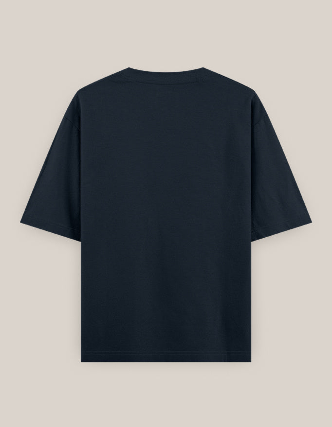 Samurai Dragon Oversized T-shirt oversized fit cotton fabric heavyweight fabric printed design detail view by HAViT Apparel