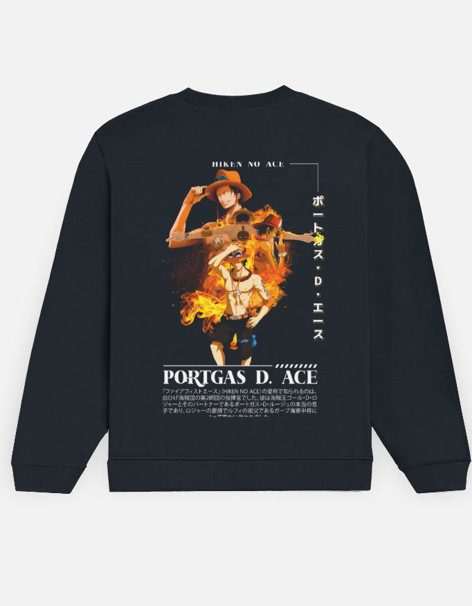 Anime Sweatshirt regular fit cotton fabric heavyweight fabric detail view by HAViT Apparel