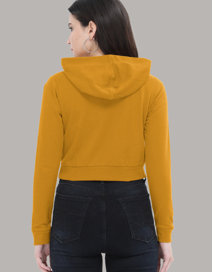 HAVIT Essential Cropped Hoodie hoodie cotton fabric heavyweight fabric printed design detail view by HAViT Apparel