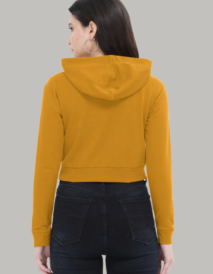 Hope Women's Cropped Hoodie hoodie cotton fabric heavyweight fabric printed design detail view by HAViT Apparel