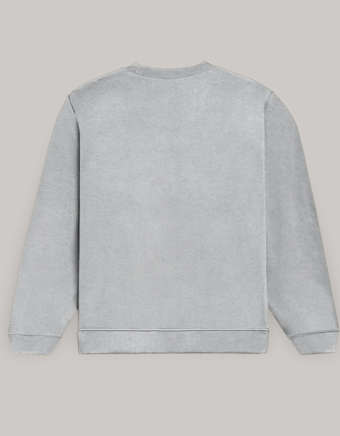 Happy Me Sweatshirt sweatshirt regular fit cotton fabric heavyweight fabric printed design detail view by HAViT Apparel