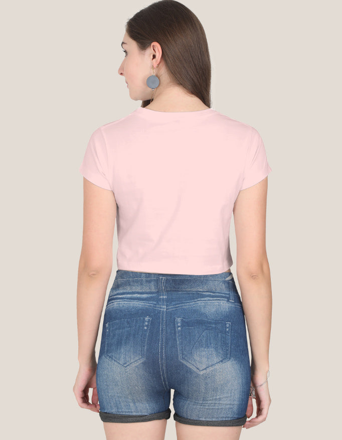 Crop Top cotton fabric heavyweight fabric detail view by HAViT Apparel