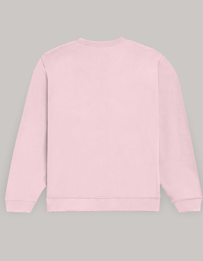 Women’s Regular Fit Sweatshirt with Elegant Outline Face Print-Dark Edition sweatshirt regular fit cotton fabric heavyweight fabric graphic print detail view by HAViT Apparel