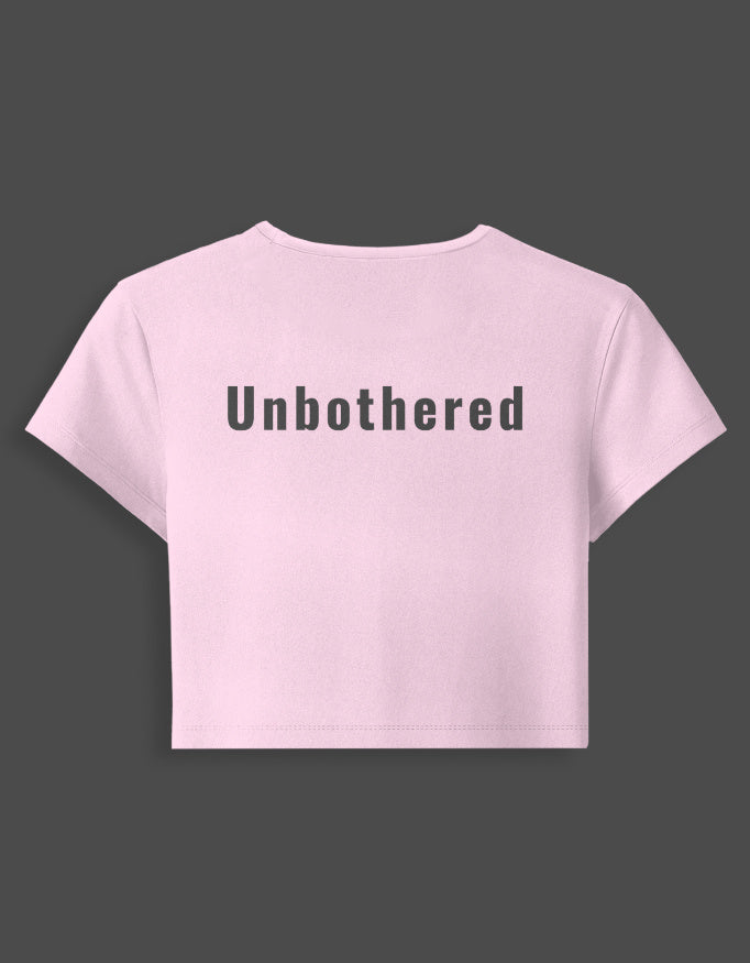 Unbothered Baby Tee – Calm Energy cotton fabric heavyweight fabric detail view by HAViT Apparel