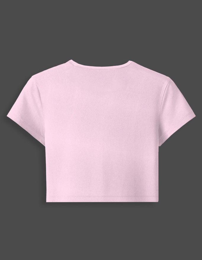 Minimal Butterfly Graphic Baby Tee cotton fabric heavyweight fabric detail view by HAViT Apparel