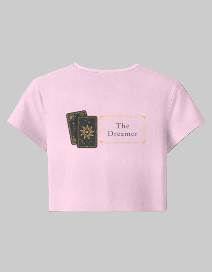 The Dreamer Baby Tee cotton fabric heavyweight fabric detail view by HAViT Apparel