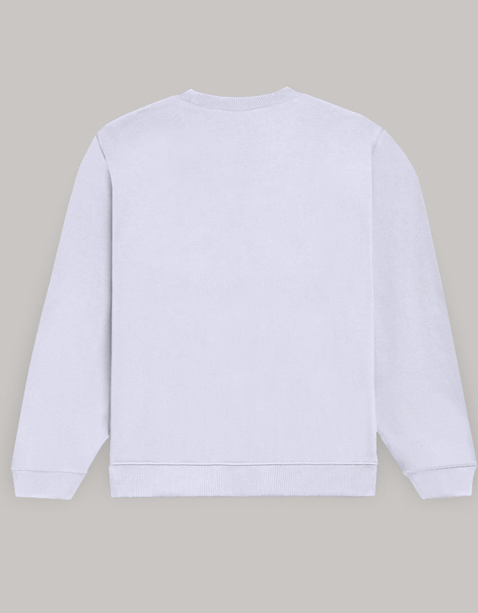 Men’s Bold Essentials Sweatshirt – Trendy Winter Essentials sweatshirt regular fit cotton fabric heavyweight fabric printed design detail view by HAViT Apparel