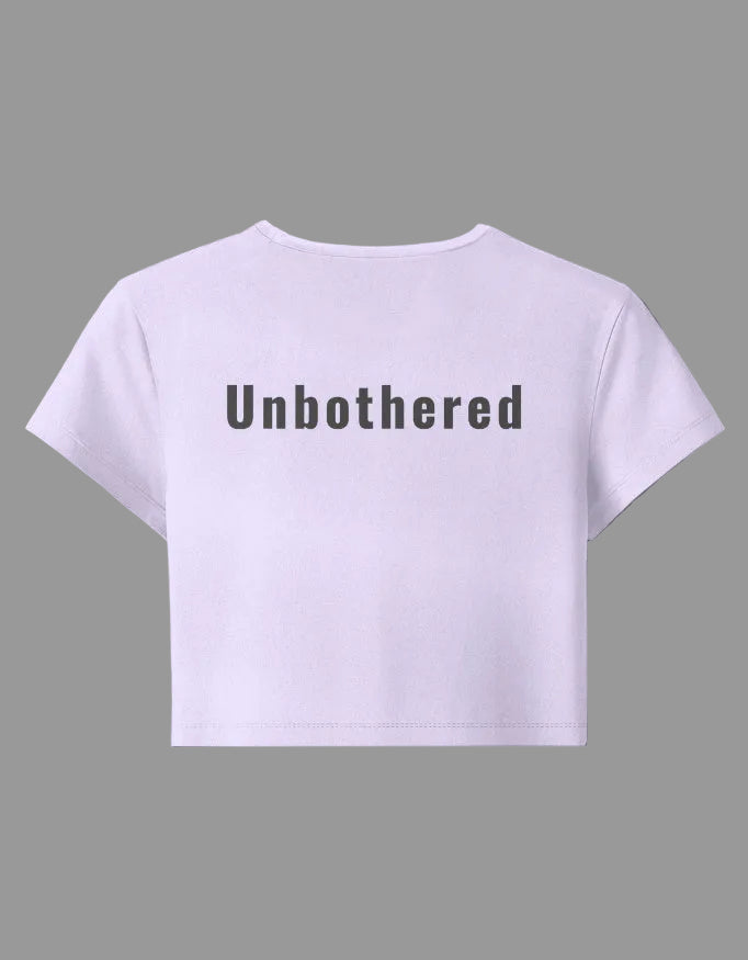 Unbothered Baby Tee – Calm Energy cotton fabric heavyweight fabric detail view by HAViT Apparel