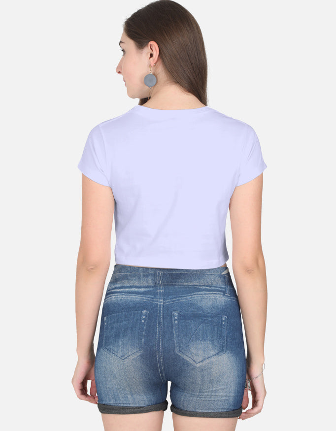 Single Line Silhouette Crop Top cotton fabric heavyweight fabric detail view by HAViT Apparel