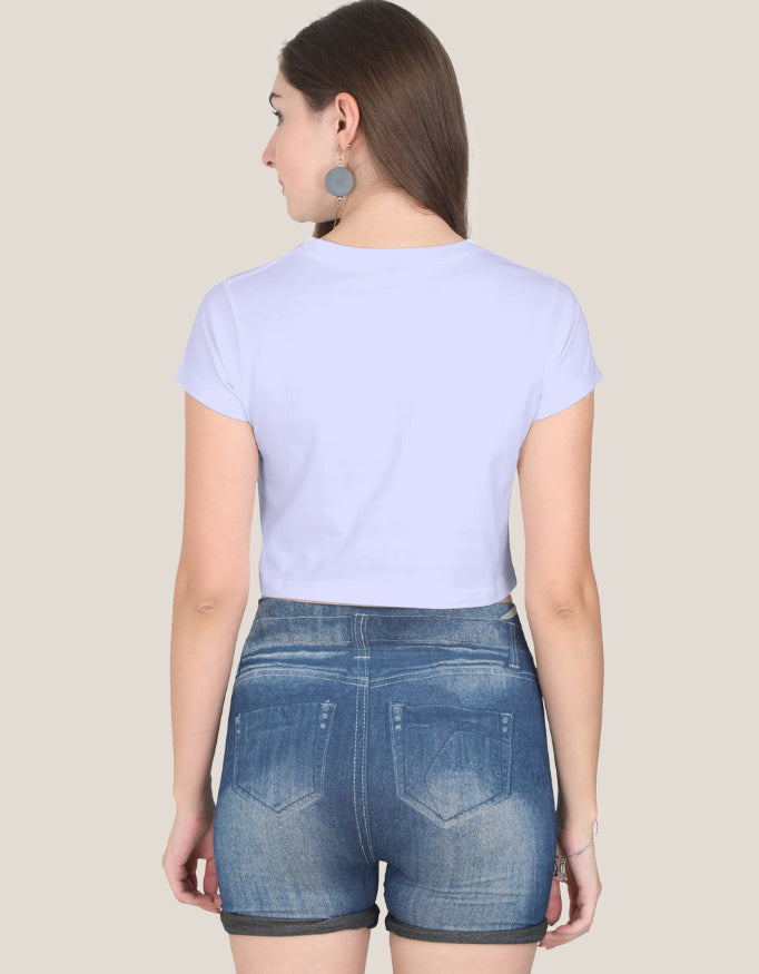 Crop Top cotton fabric heavyweight fabric detail view by HAViT Apparel