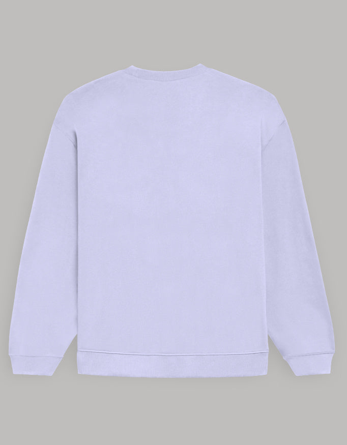 Minimal Oversized Women’s Sweatshirt – Dream Graphic Dark Edition sweatshirt oversized fit cotton fabric heavyweight fabric graphic print printed design detail view by HAViT Apparel
