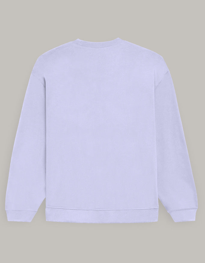 Minimal Peace Oversized Sweatshirt sweatshirt oversized fit cotton fabric heavyweight fabric printed design detail view by HAViT Apparel