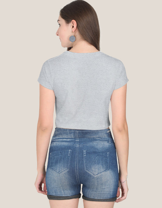 Crop Top cotton fabric heavyweight fabric detail view by HAViT Apparel