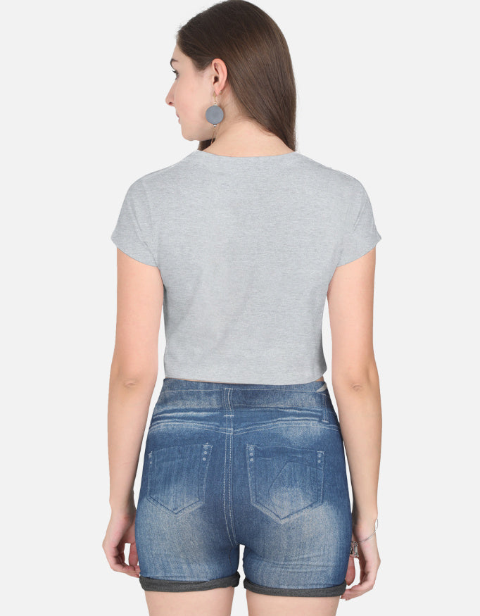 Stronger Everyday Crop Top cotton fabric heavyweight fabric detail view by HAViT Apparel