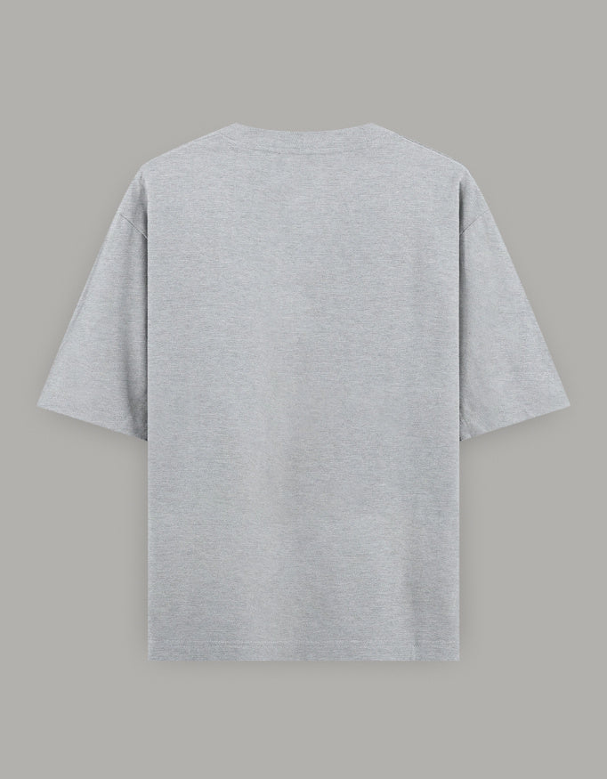 Silent Grind Oversized Tee t-shirt oversized fit graphic print detail view by HAViT Apparel