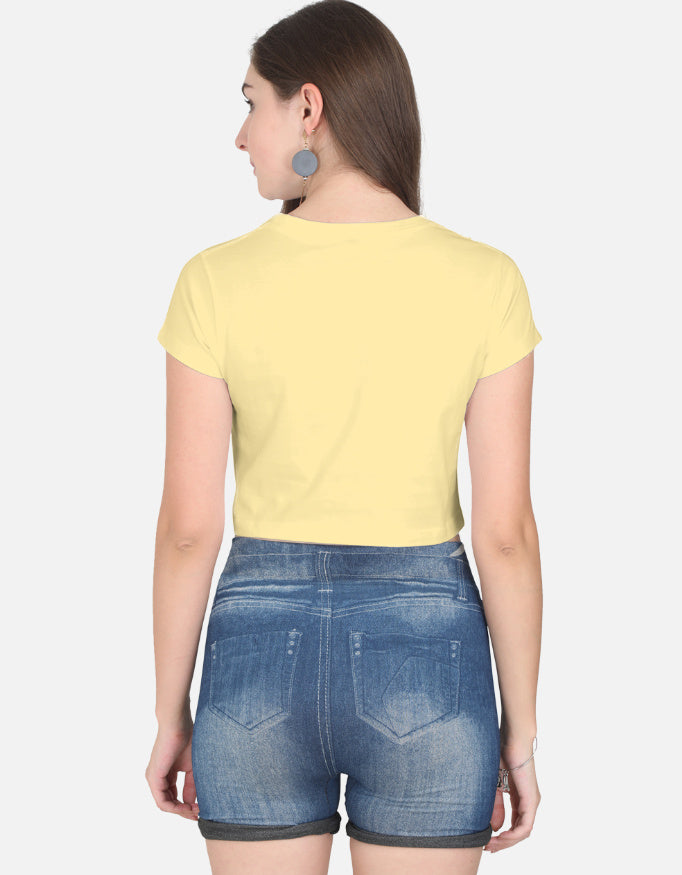 Bloom Slow Crop Top cotton fabric heavyweight fabric detail view by HAViT Apparel