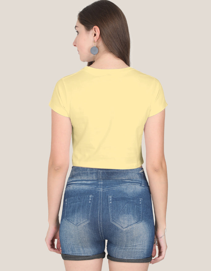 Crop Top cotton fabric heavyweight fabric detail view by HAViT Apparel