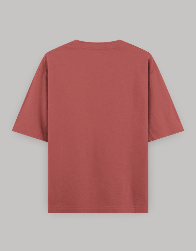 Optimist Core Oversized Tee t-shirt oversized fit cotton fabric heavyweight fabric printed design detail view by HAViT Apparel