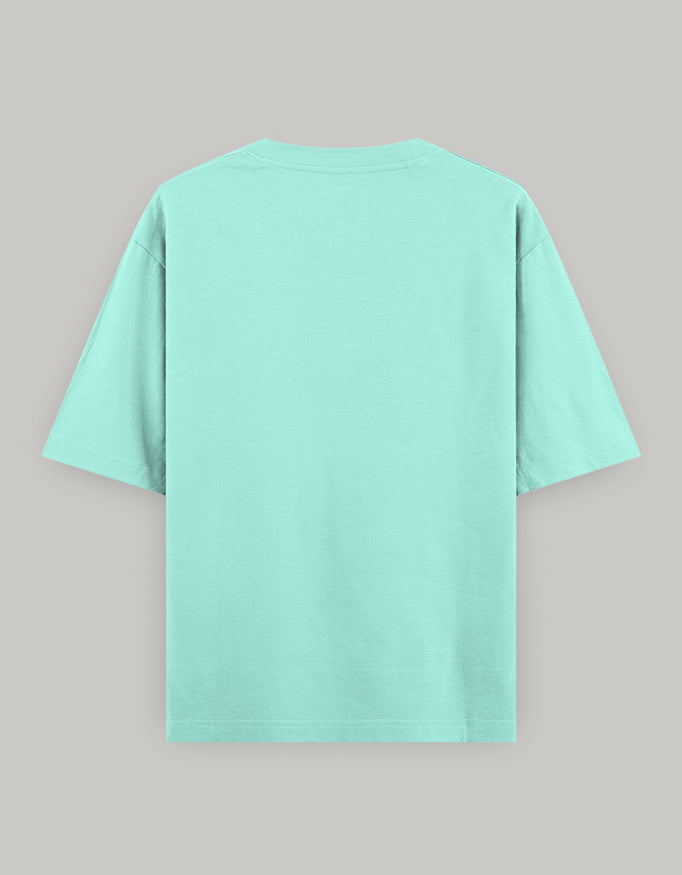Nature Balance Oversized Women’s T-Shirt t-shirt oversized fit cotton fabric heavyweight fabric printed design detail view by HAViT Apparel