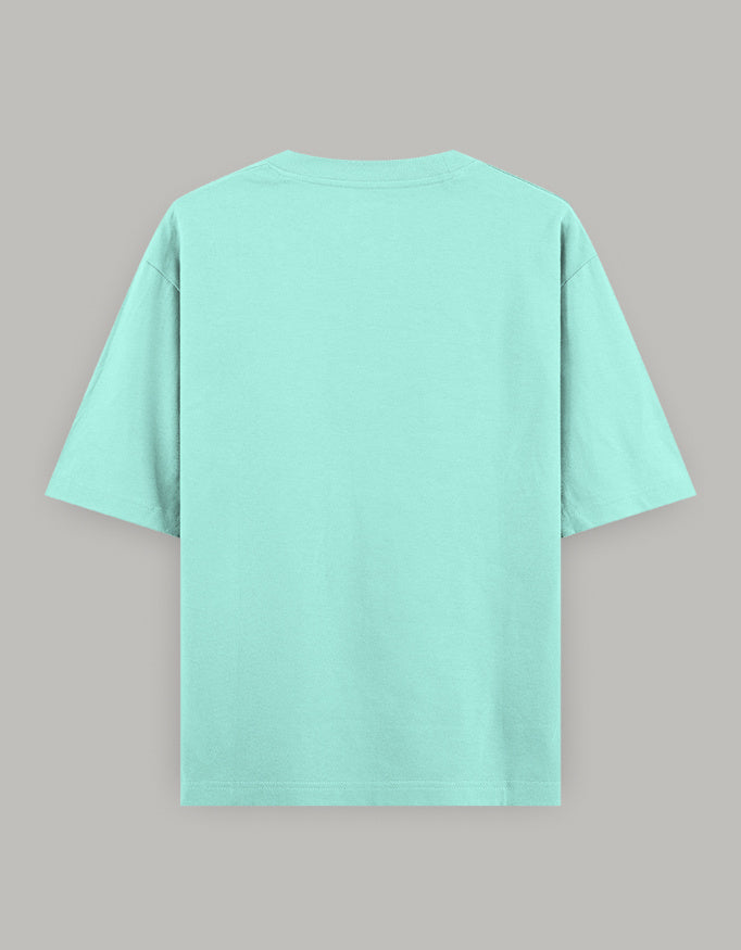Lazy Day Statement Oversized Tee t-shirt oversized fit cotton fabric heavyweight fabric printed design detail view by HAViT Apparel