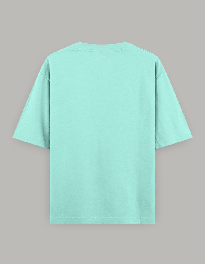 Happy Bloom Oversized Cotton Tee t-shirt oversized fit cotton fabric heavyweight fabric printed design detail view by HAViT Apparel