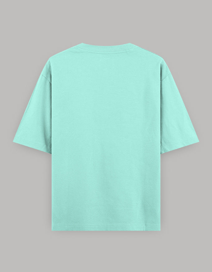 Beautifully Different Statement Oversized Tee t-shirt oversized fit cotton fabric heavyweight fabric printed design detail view by HAViT Apparel