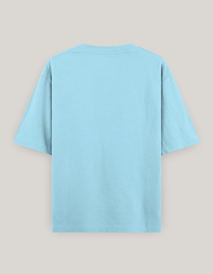 Little Joy Elephant Oversized Cotton Tee t-shirt oversized fit cotton fabric heavyweight fabric embroidered design detail view by HAViT Apparel