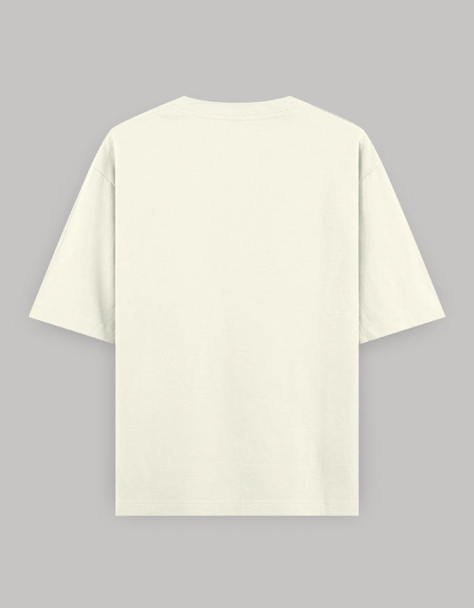 Optimist Core Oversized Tee t-shirt oversized fit cotton fabric heavyweight fabric printed design detail view by HAViT Apparel