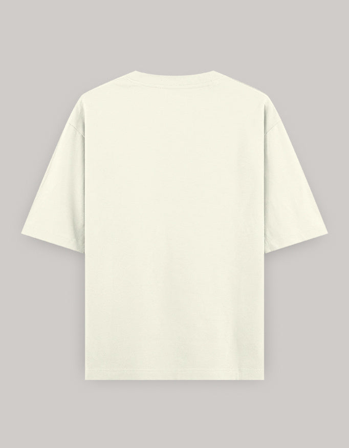 Nature Balance Oversized Women’s T-Shirt t-shirt oversized fit cotton fabric heavyweight fabric printed design detail view by HAViT Apparel