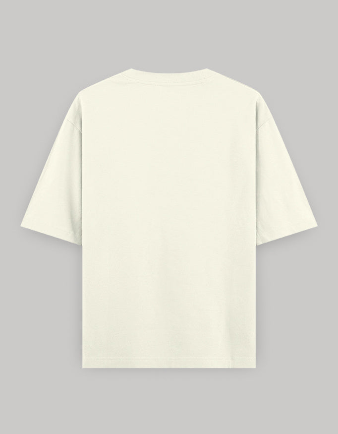 Untamed Soul Oversized Cotton T-Shirt t-shirt oversized fit cotton fabric heavyweight fabric printed design detail view by HAViT Apparel