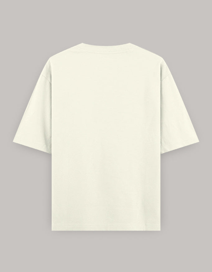 Self Love Bloom Oversized Tee t-shirt oversized fit cotton fabric heavyweight fabric printed design detail view by HAViT Apparel