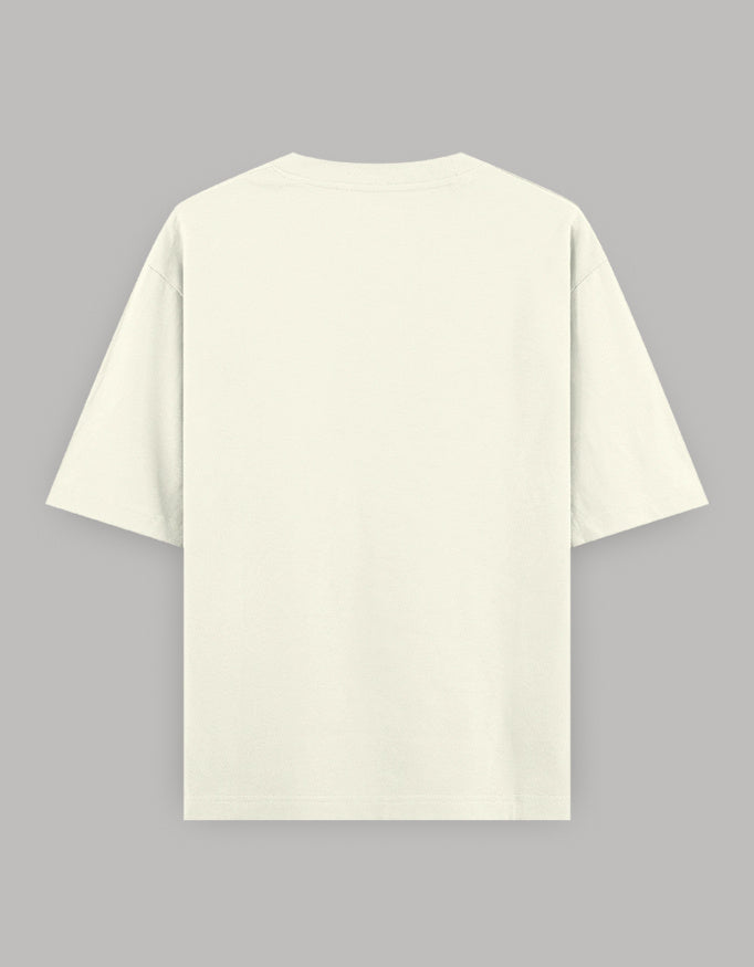 Beautifully Different Statement Oversized Tee t-shirt oversized fit cotton fabric heavyweight fabric printed design detail view by HAViT Apparel