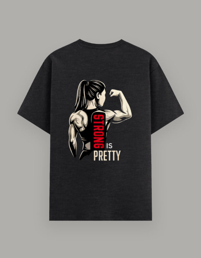 Pretty Strong Basic Tee t-shirt cotton fabric detail view by HAViT Apparel