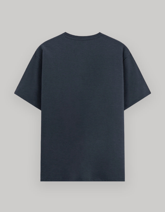 Never Give Up Basic Tee cotton fabric detail view by HAViT Apparel