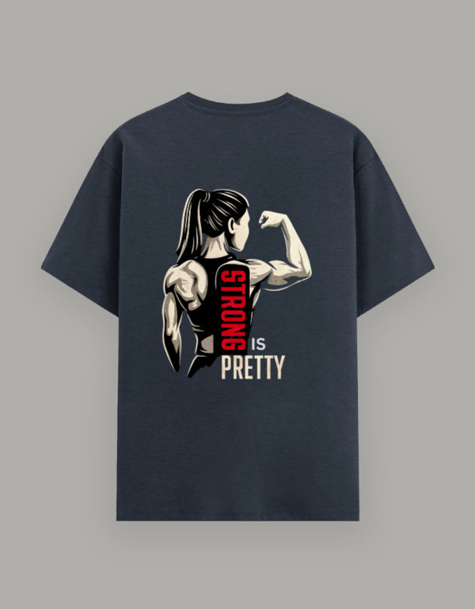 Pretty Strong Basic Tee t-shirt cotton fabric detail view by HAViT Apparel