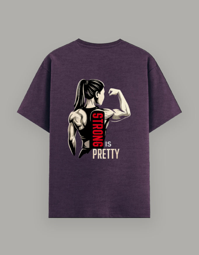 Pretty Strong Basic Tee t-shirt cotton fabric detail view by HAViT Apparel