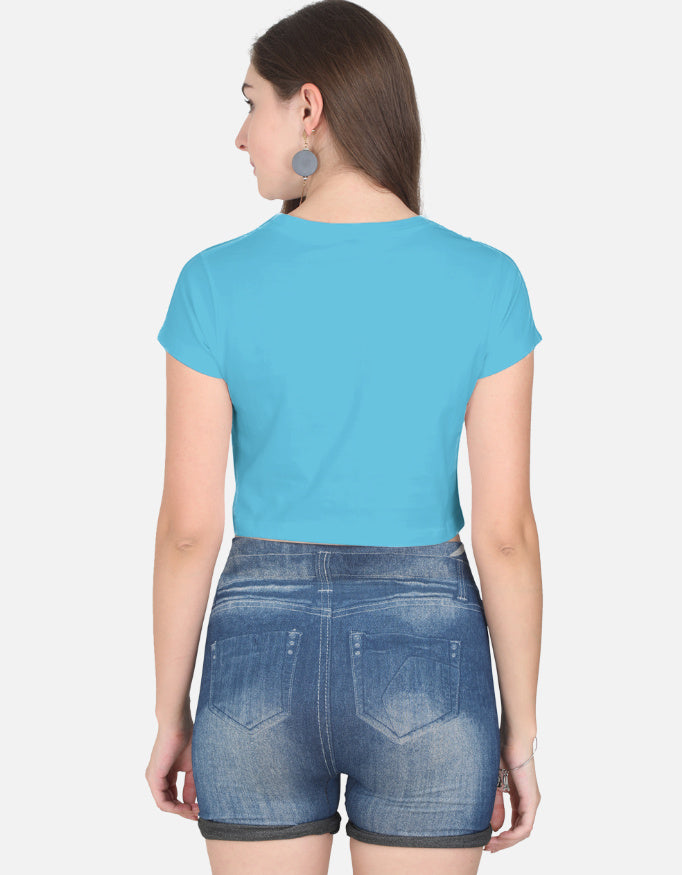 Stronger Everyday Crop Top cotton fabric heavyweight fabric detail view by HAViT Apparel