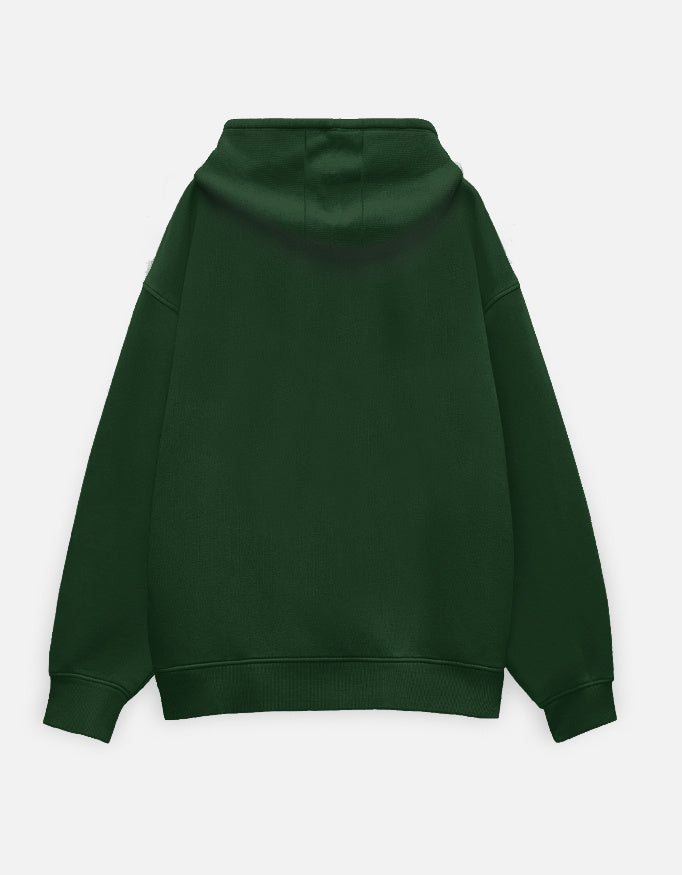 Anime Oversized Hoodie hoodie oversized fit cotton fabric heavyweight fabric printed design anime inspired design detail view by HAViT Apparel